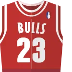 Chicago Bulls Style Uniform SVG Icon